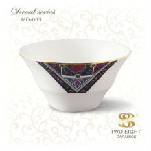 best selling items bone china rice bowl with decal design